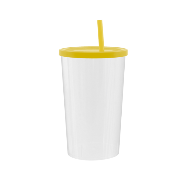 32 oz Inmold Lid & Straw Party Cup