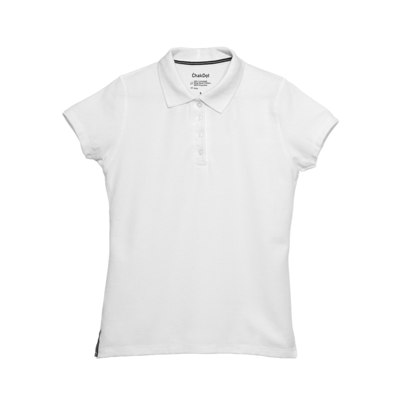 Camisa polo de mezcla peinada para mujer 