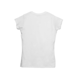 Camiseta de mujer con cuello en V 100 % algodón peinado 