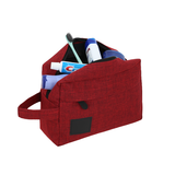 Toiletry bag with front compartment and handle