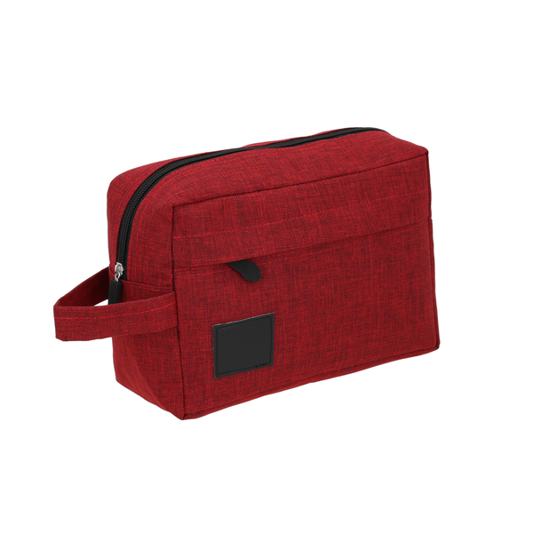 Toiletry bag with front compartment and handle