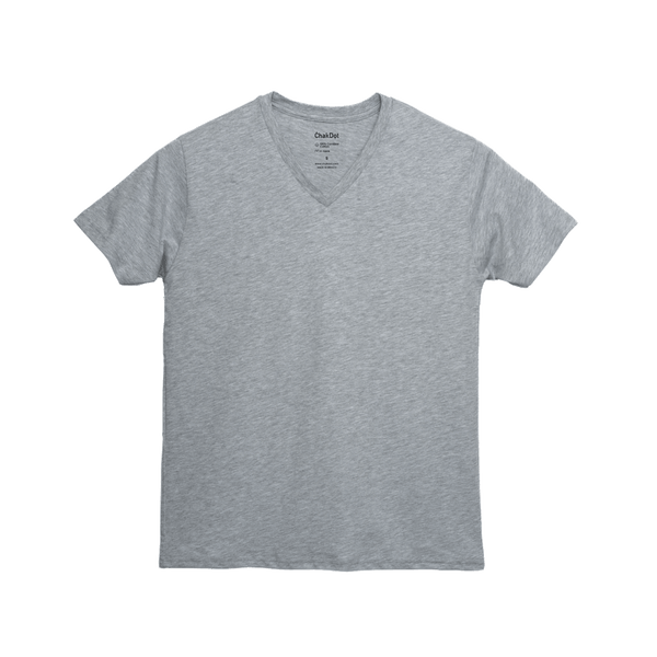 Camiseta de hombre con cuello en V 100 % algodón peinado